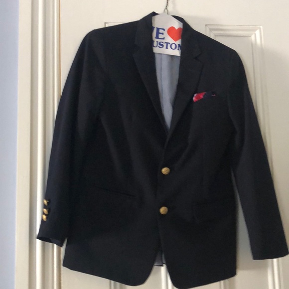Navy blazer, gold buttons. EUC - Picture 2 of 4